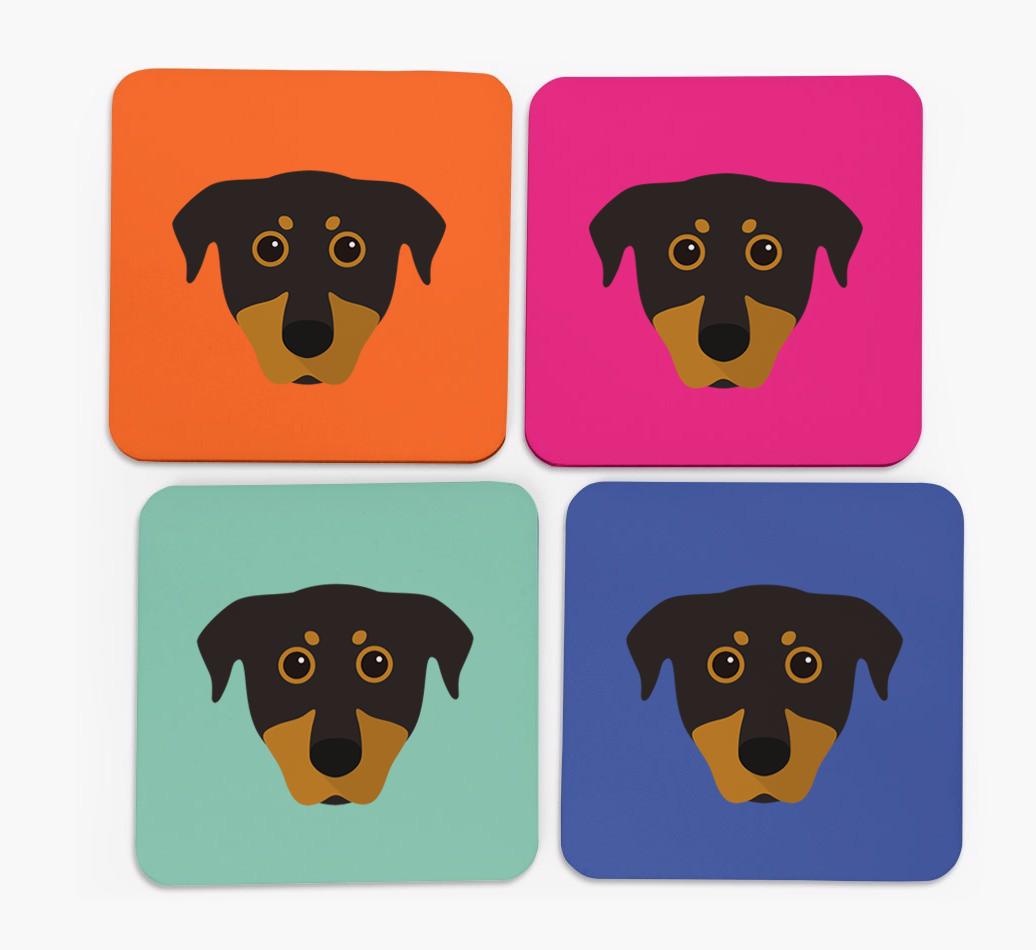 {breedCommonName} Icon Coasters 4 pack