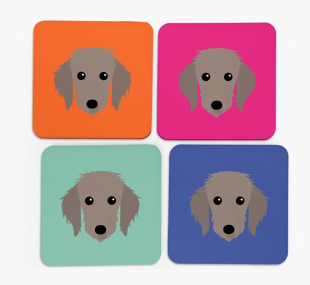 {breedCommonName} Icon Coasters 4 pack