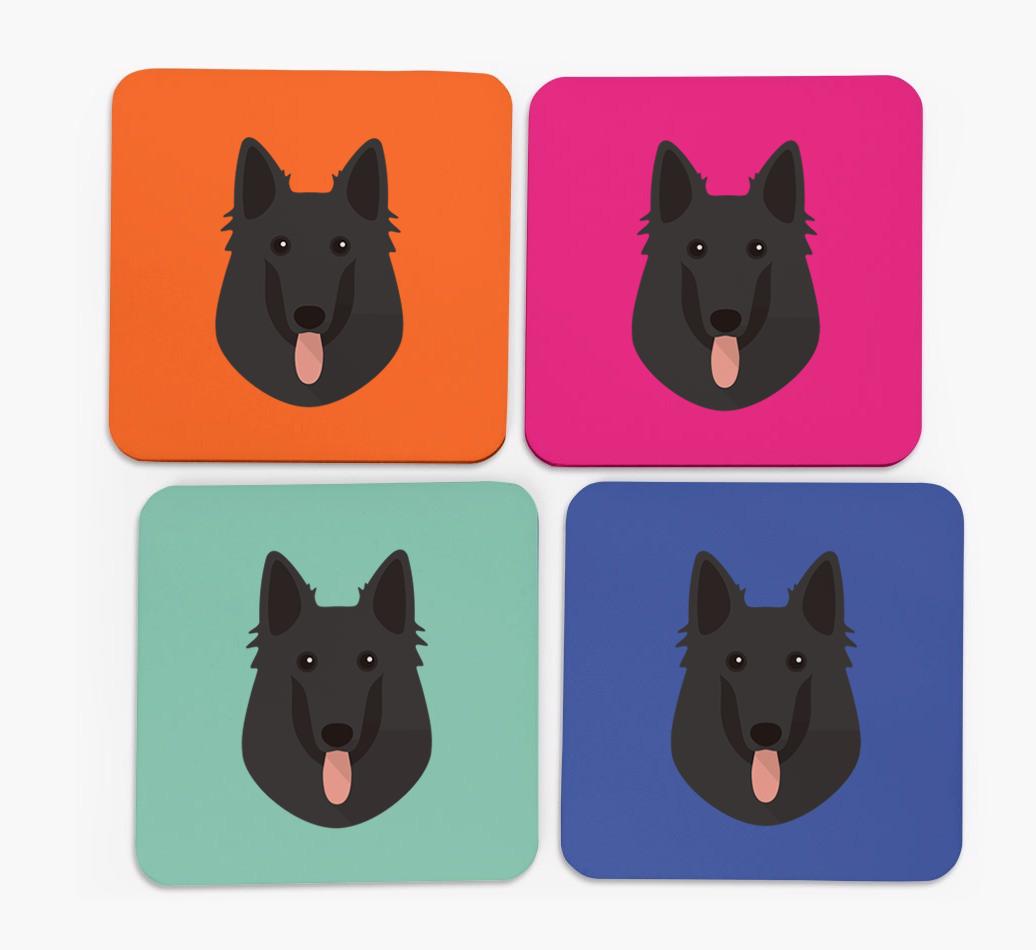 {breedCommonName} Icon Coasters 4 pack