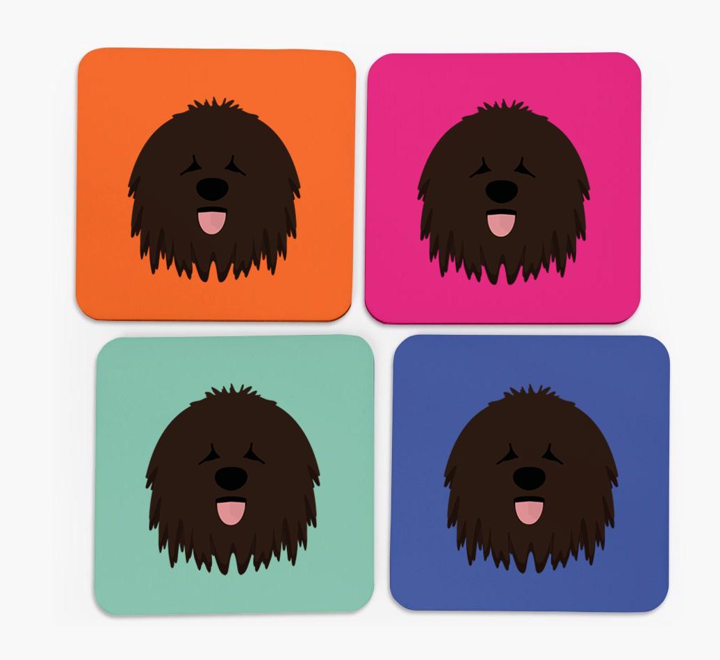{breedCommonName} Icon Coasters 4 pack
