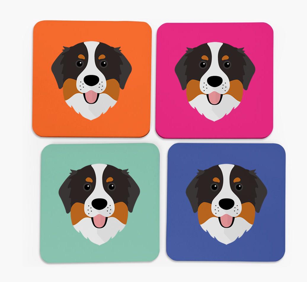 {breedCommonName} Icon Coasters 4 pack