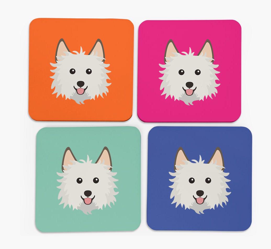 {breedCommonName} Icon Coasters 4 pack