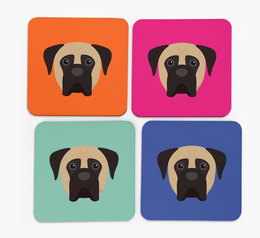 {breedCommonName} Icon Coasters 4 pack