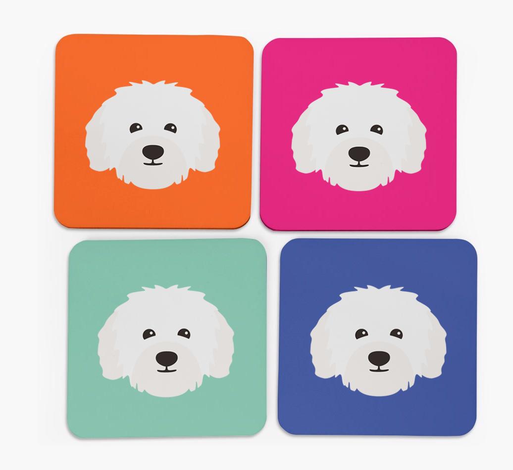 {breedCommonName} Icon Coasters 4 pack
