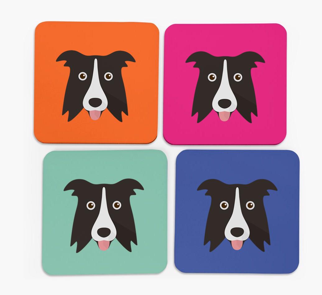 {breedCommonName} Icon Coasters 4 pack
