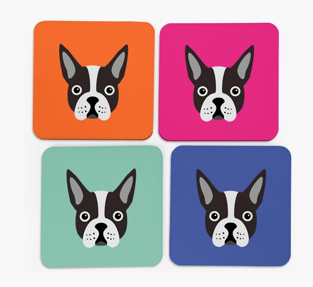 {breedCommonName} Icon Coasters 4 pack