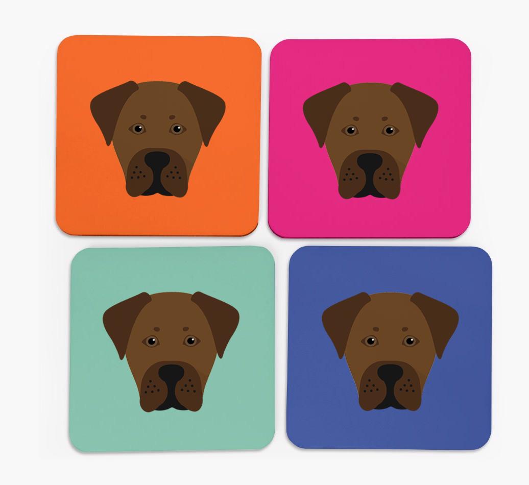 {breedCommonName} Icon Coasters 4 pack