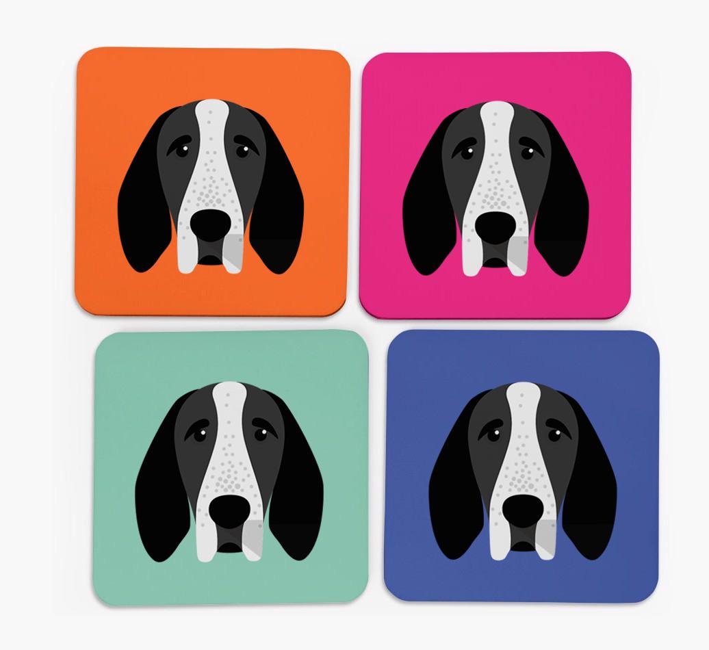 {breedCommonName} Icon Coasters 4 pack