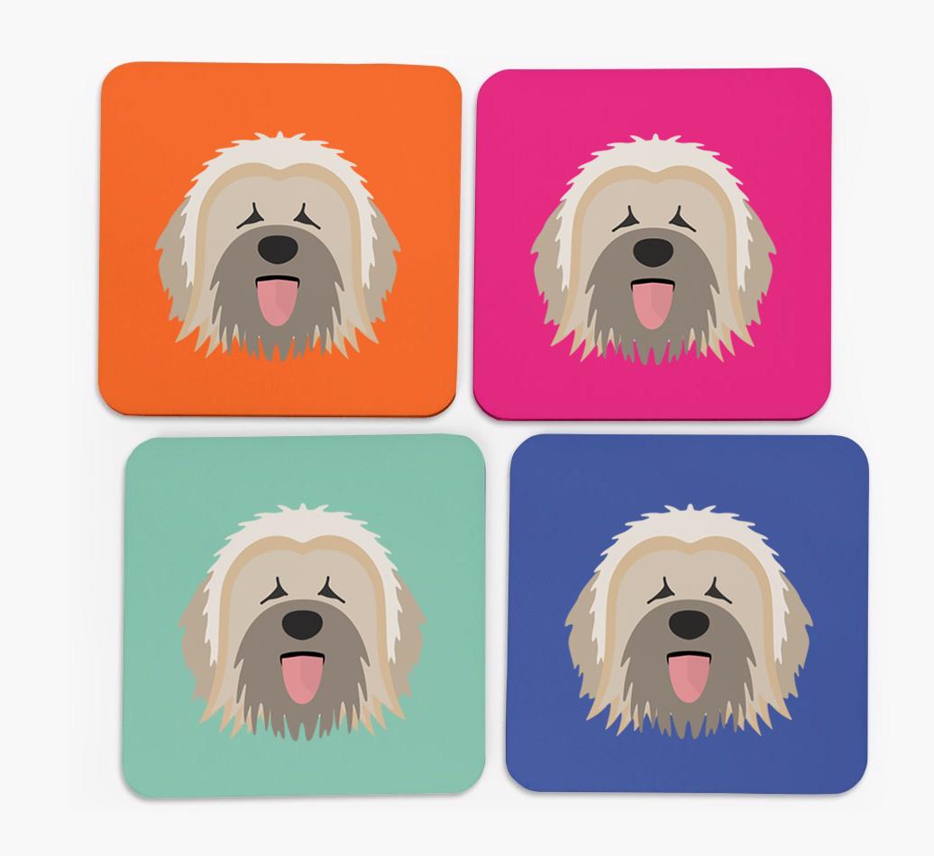 {breedCommonName} Icon Coasters 4 pack