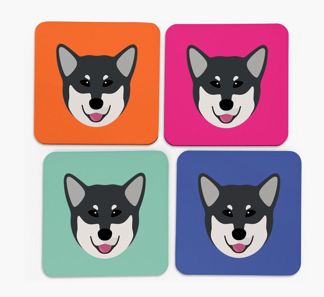 {breedCommonName} Icon Coasters 4 pack