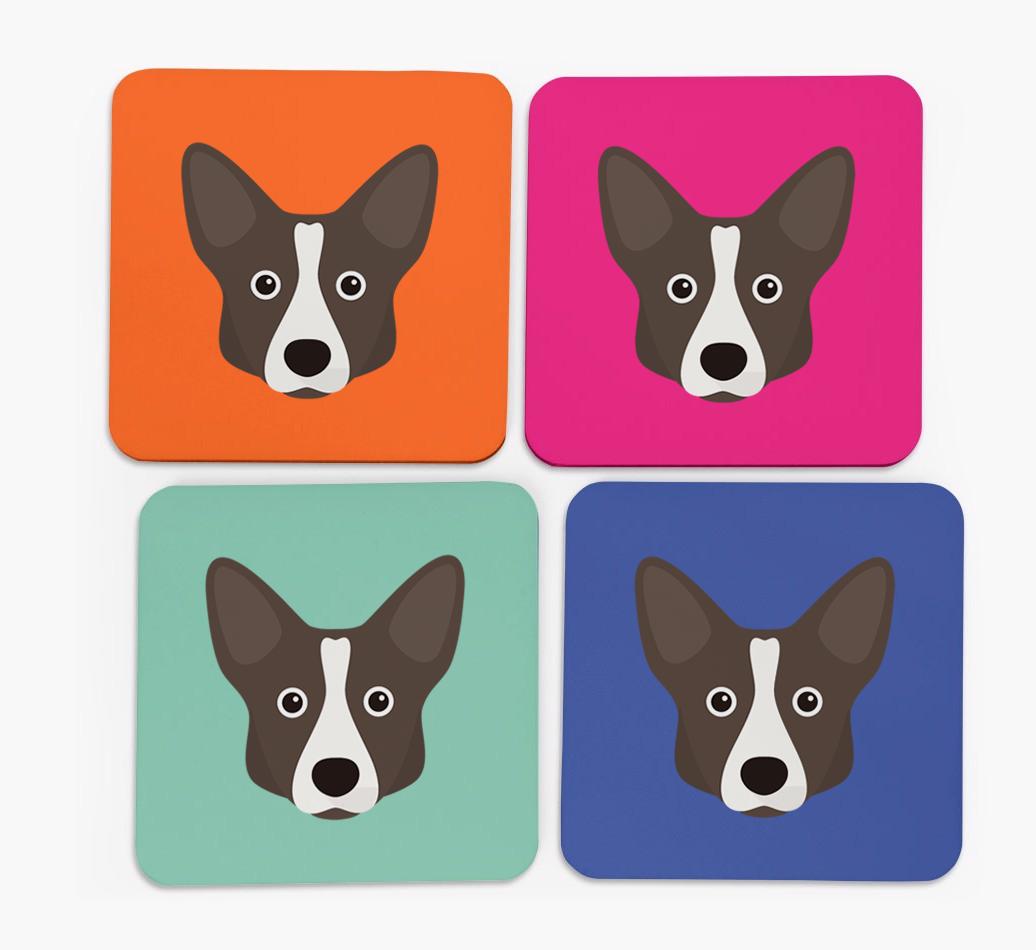 {breedCommonName} Icon Coasters 4 pack