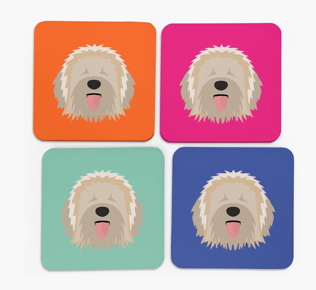{breedCommonName} Icon Coasters 4 pack