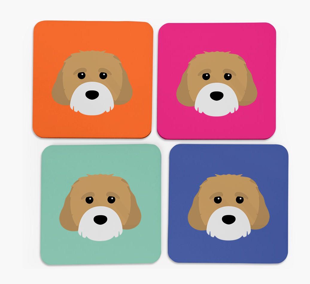 {breedCommonName} Icon Coasters 4 pack