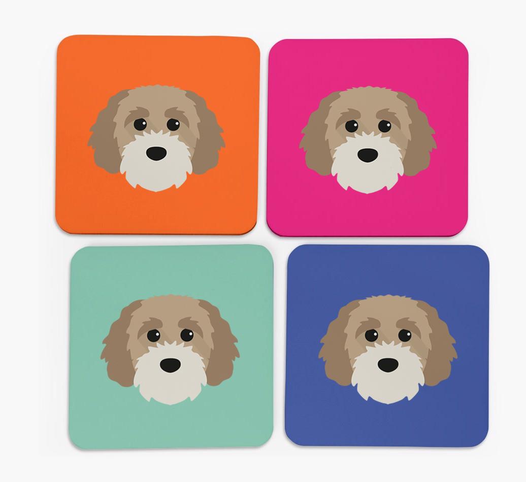 {breedCommonName} Icon Coasters 4 pack