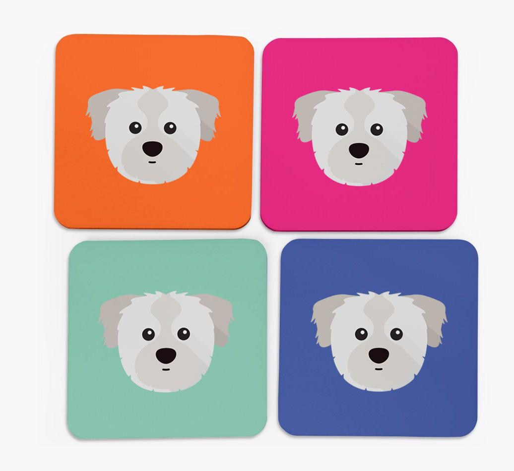 {breedCommonName} Icon Coasters 4 pack
