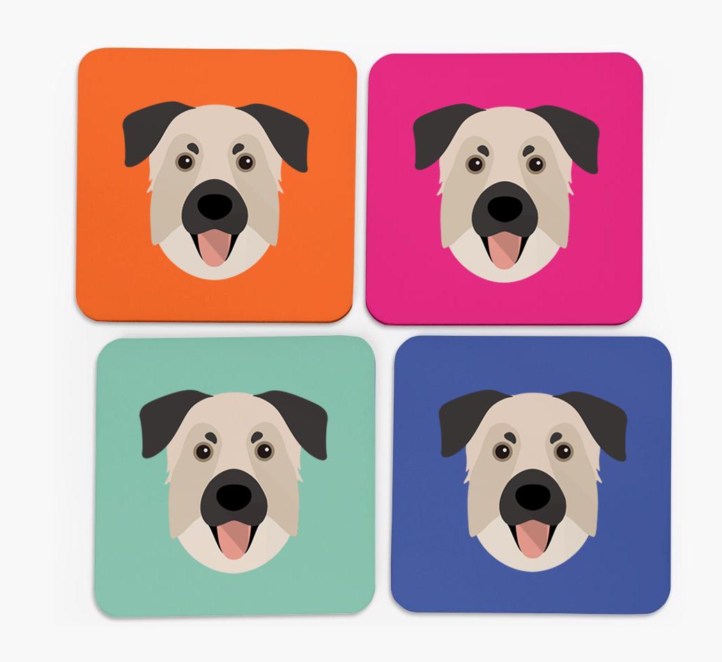 {breedCommonName} Icon Coasters 4 pack
