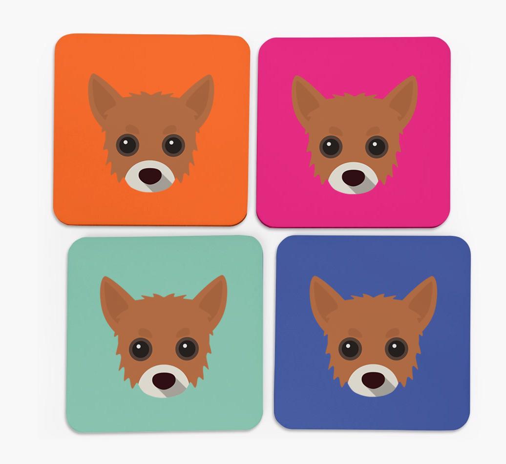 {breedCommonName} Icon Coasters 4 pack