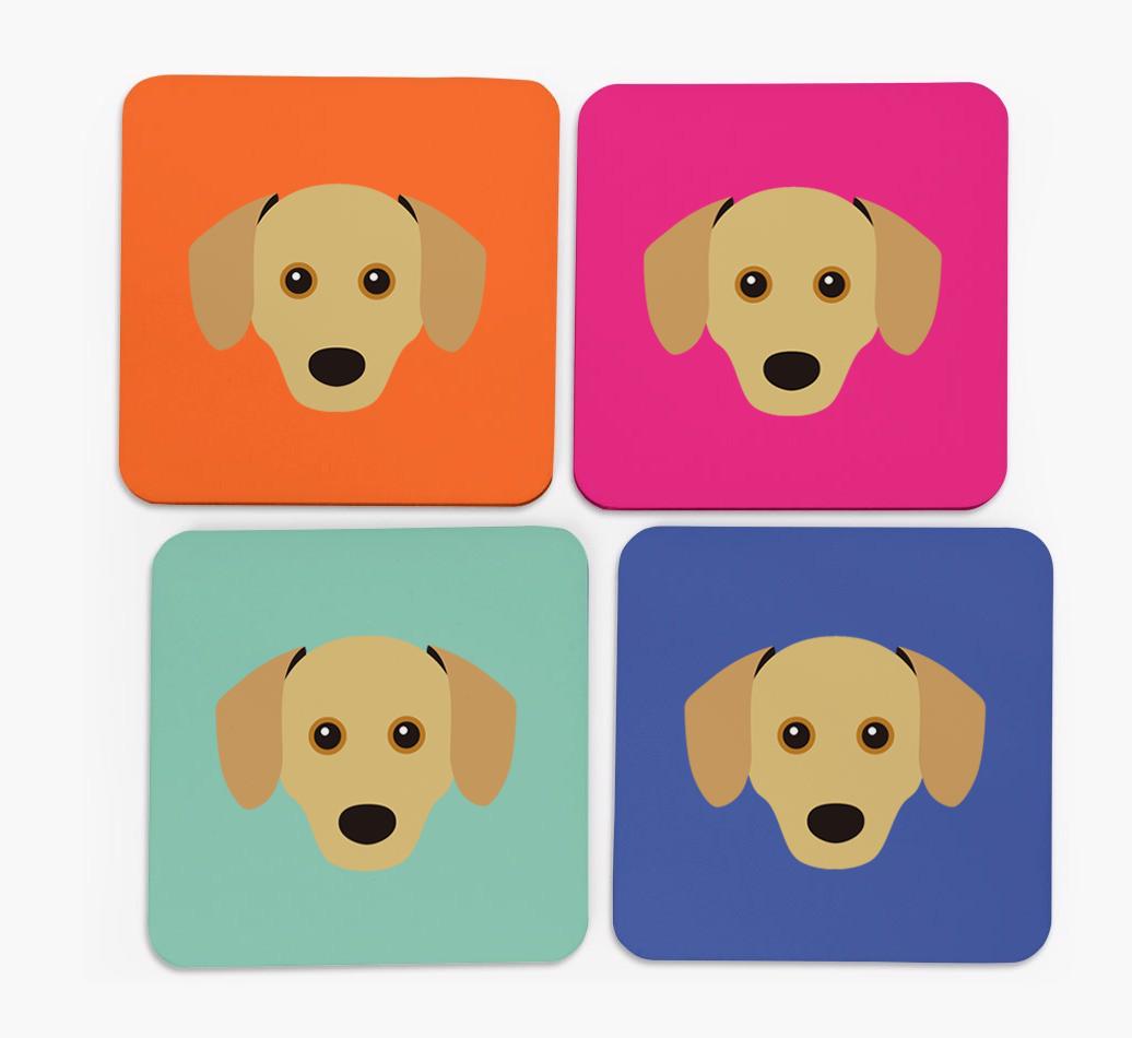 {breedCommonName} Icon Coasters 4 pack