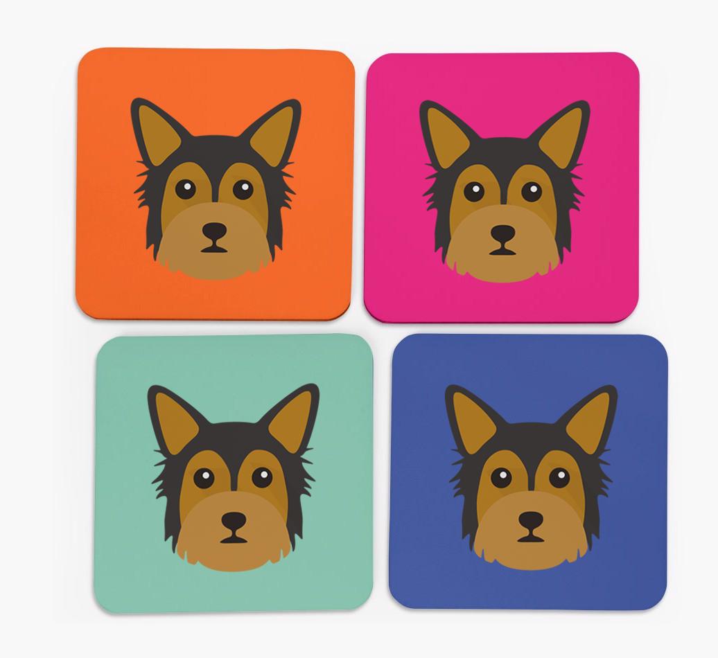 {breedCommonName} Icon Coasters 4 pack