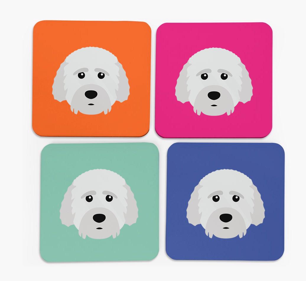 {breedCommonName} Icon Coasters 4 pack