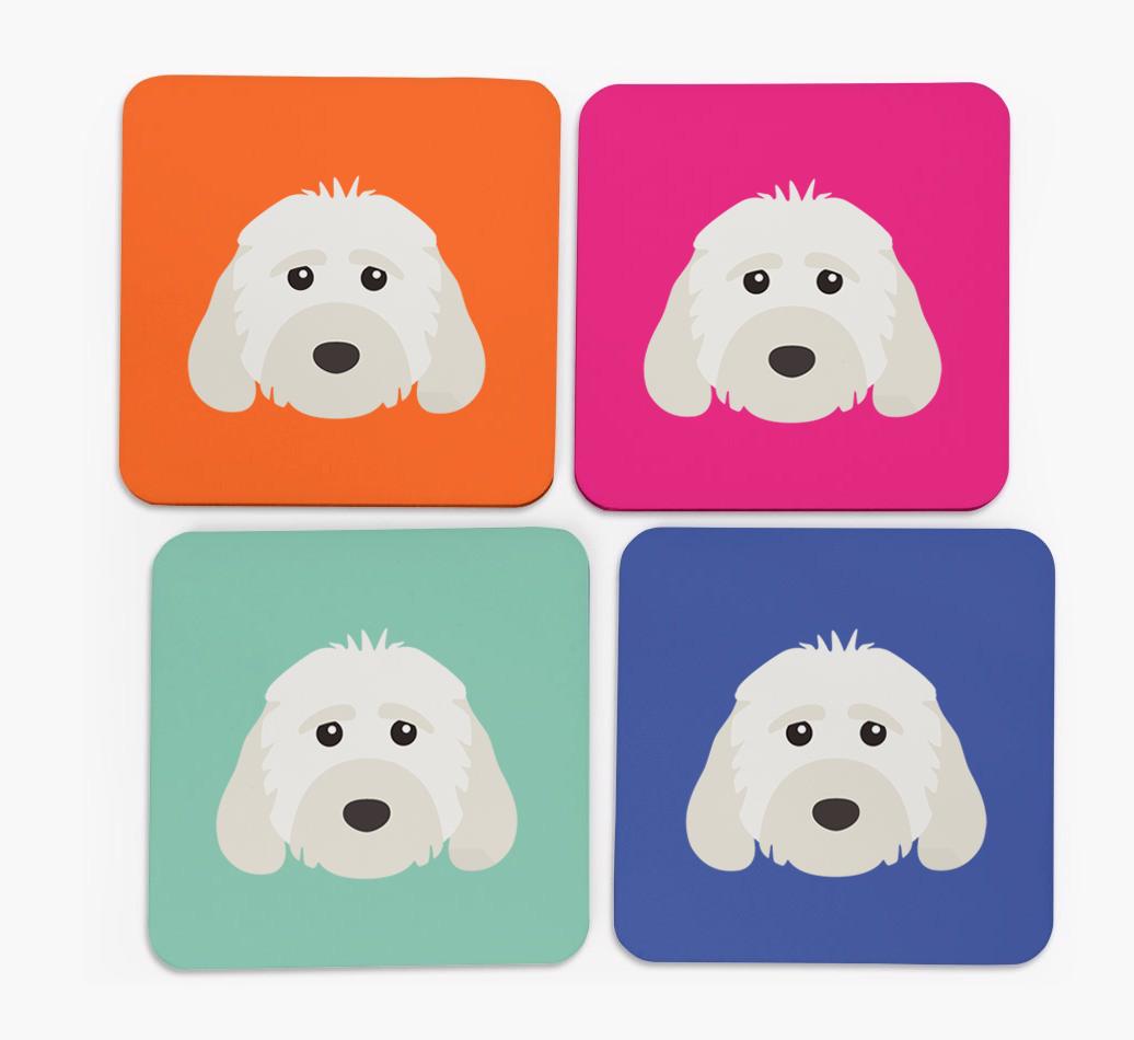 {breedCommonName} Icon Coasters 4 pack