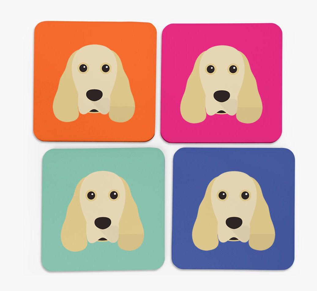 {breedCommonName} Icon Coasters 4 pack
