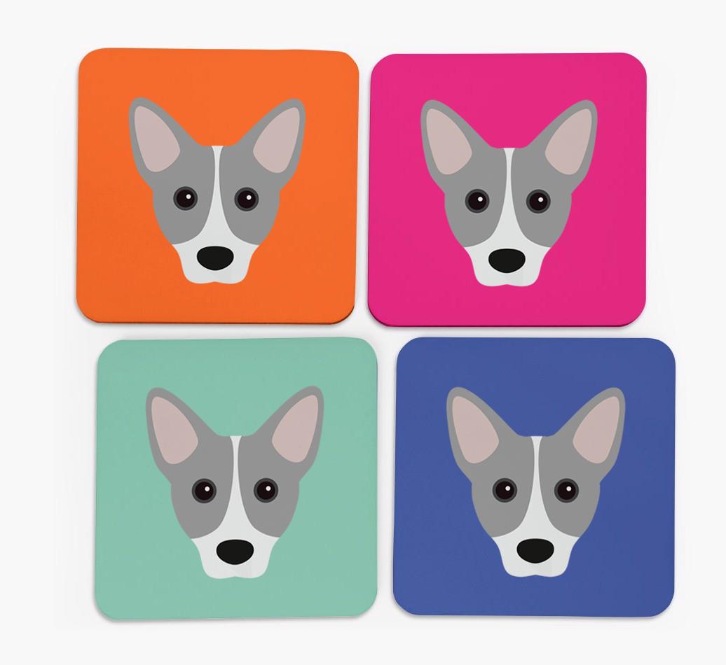 {breedCommonName} Icon Coasters 4 pack