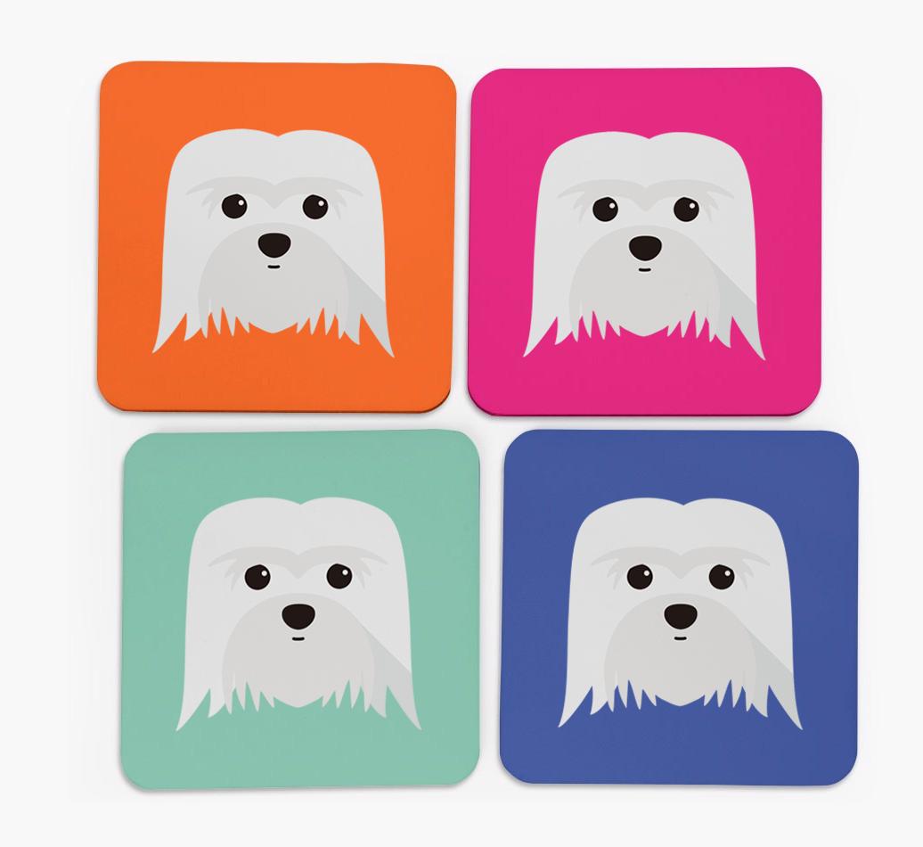 {breedCommonName} Icon Coasters 4 pack