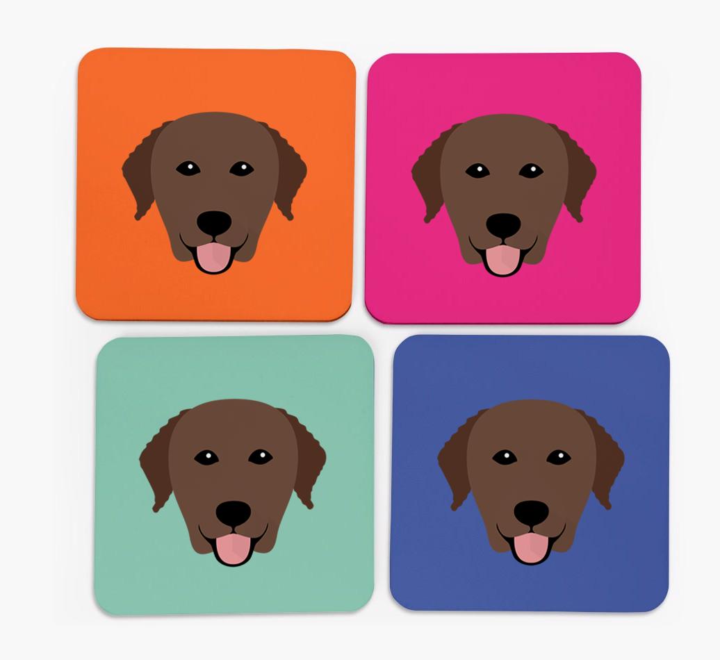 {breedCommonName} Icon Coasters 4 pack