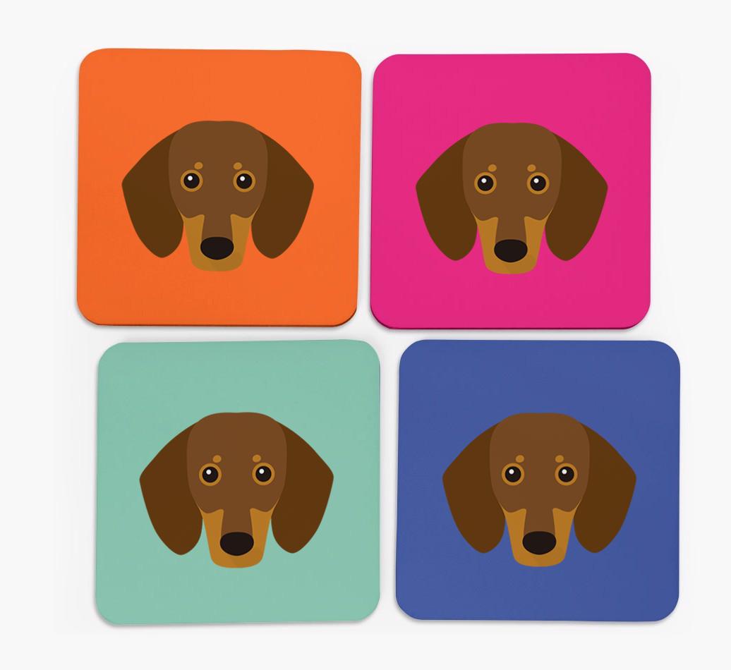 {breedCommonName} Icon Coasters 4 pack