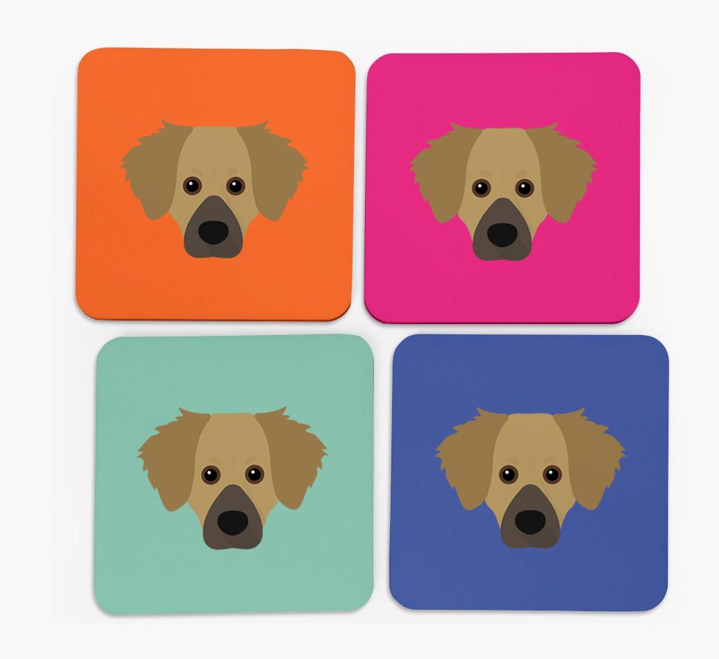 {breedCommonName} Icon Coasters 4 pack