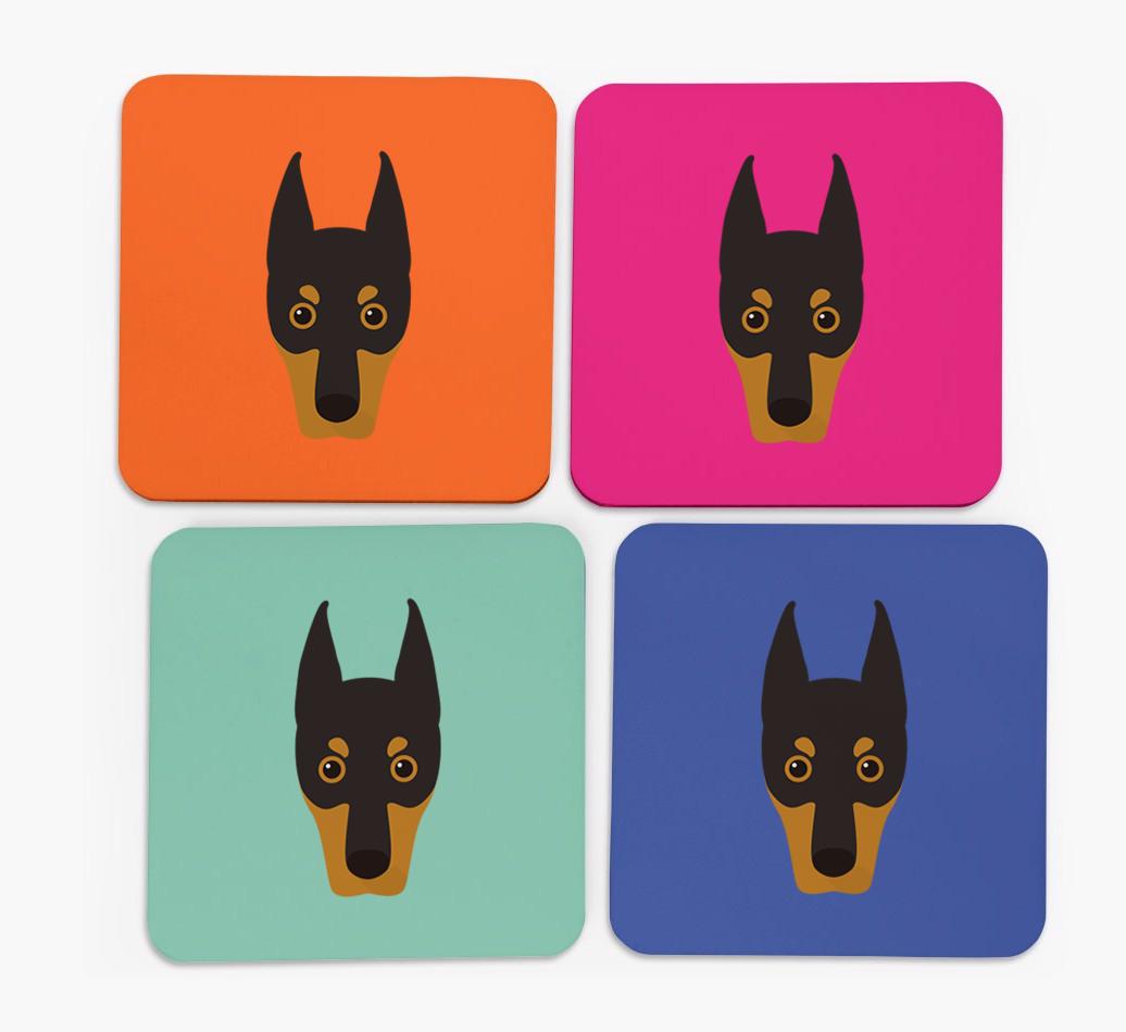 {breedCommonName} Icon Coasters 4 pack