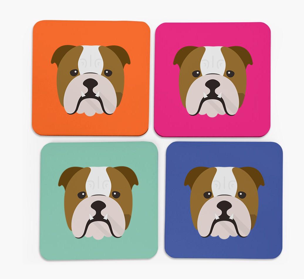 {breedCommonName} Icon Coasters 4 pack