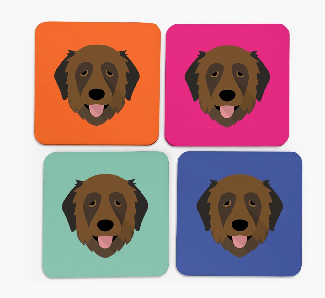 {breedCommonName} Icon Coasters 4 pack