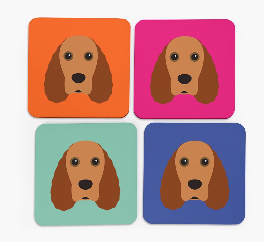 {breedCommonName} Icon Coasters 4 pack