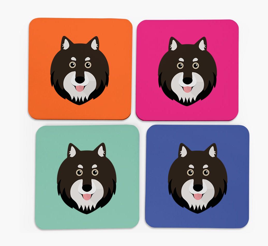 {breedCommonName} Icon Coasters 4 pack