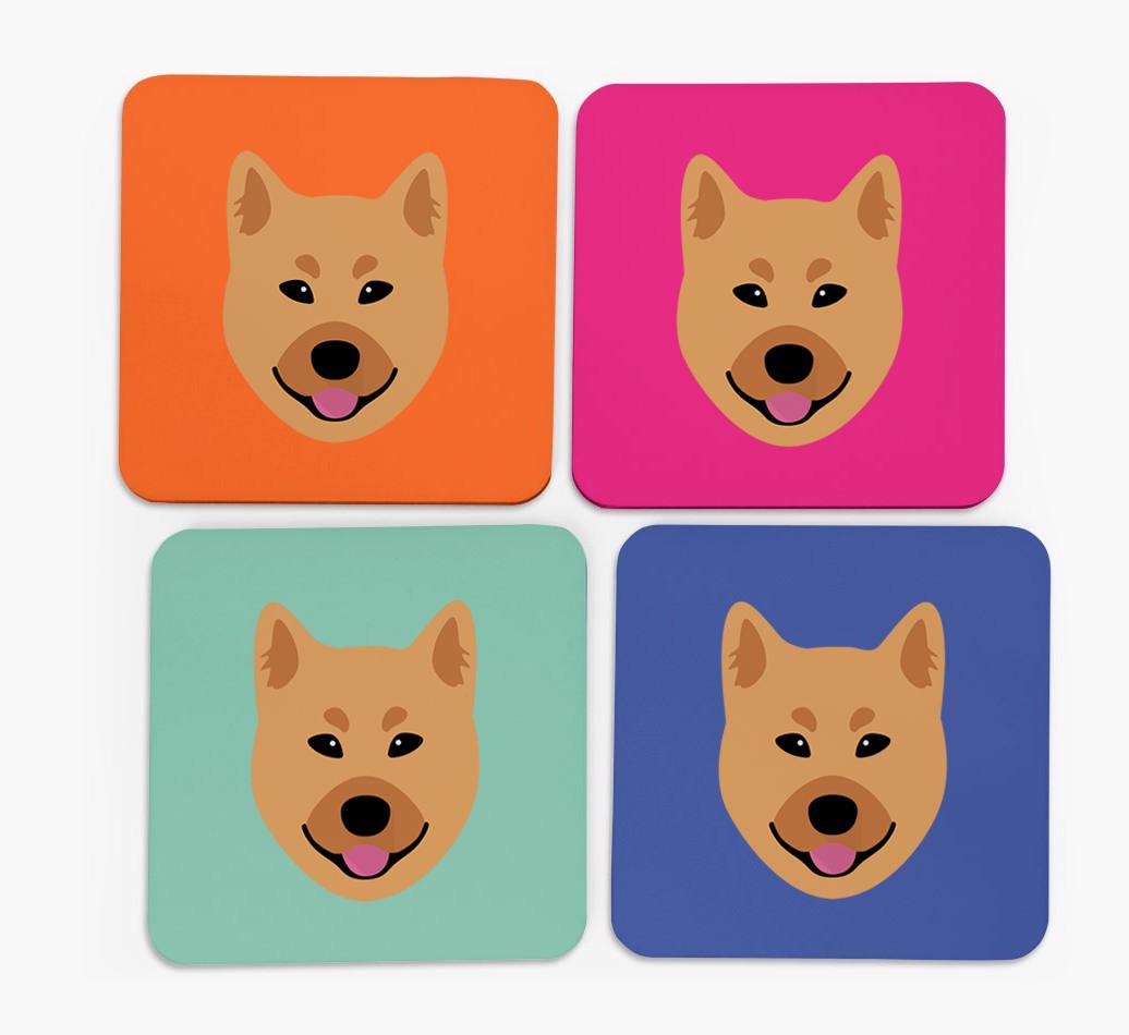{breedCommonName} Icon Coasters 4 pack