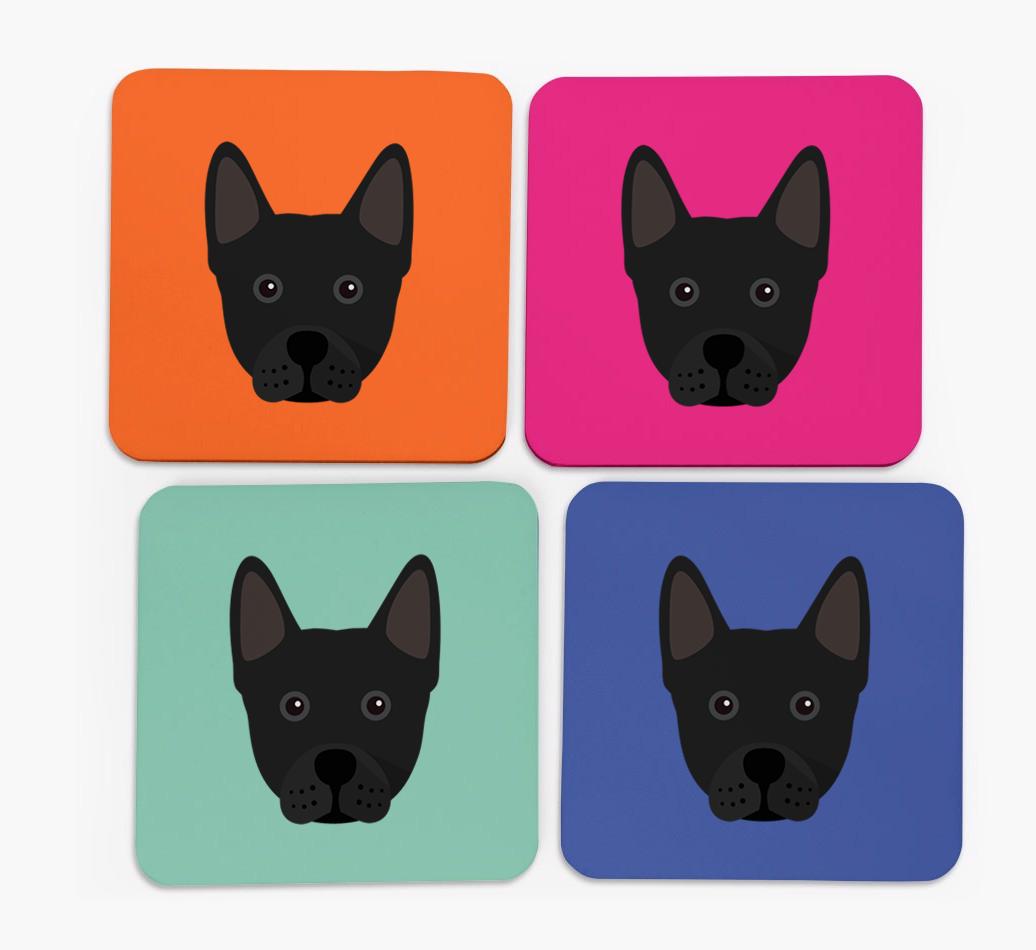 {breedCommonName} Icon Coasters 4 pack