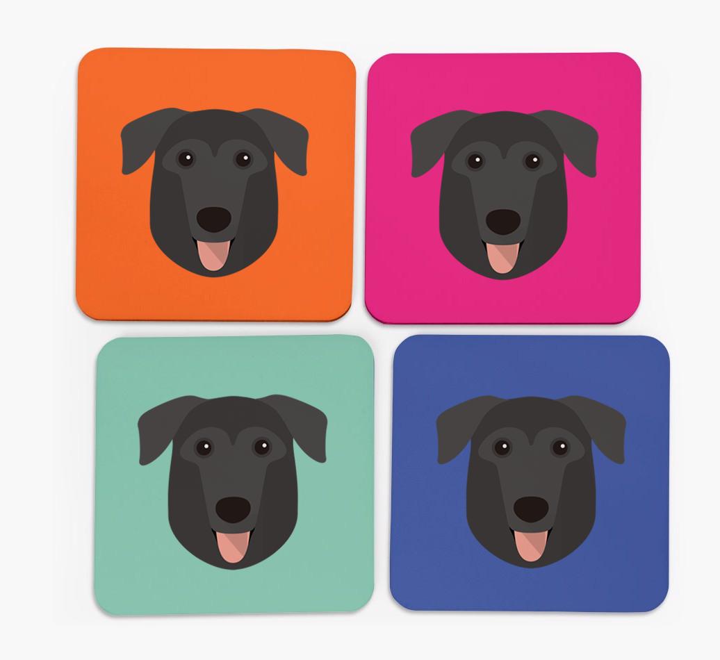 {breedCommonName} Icon Coasters 4 pack