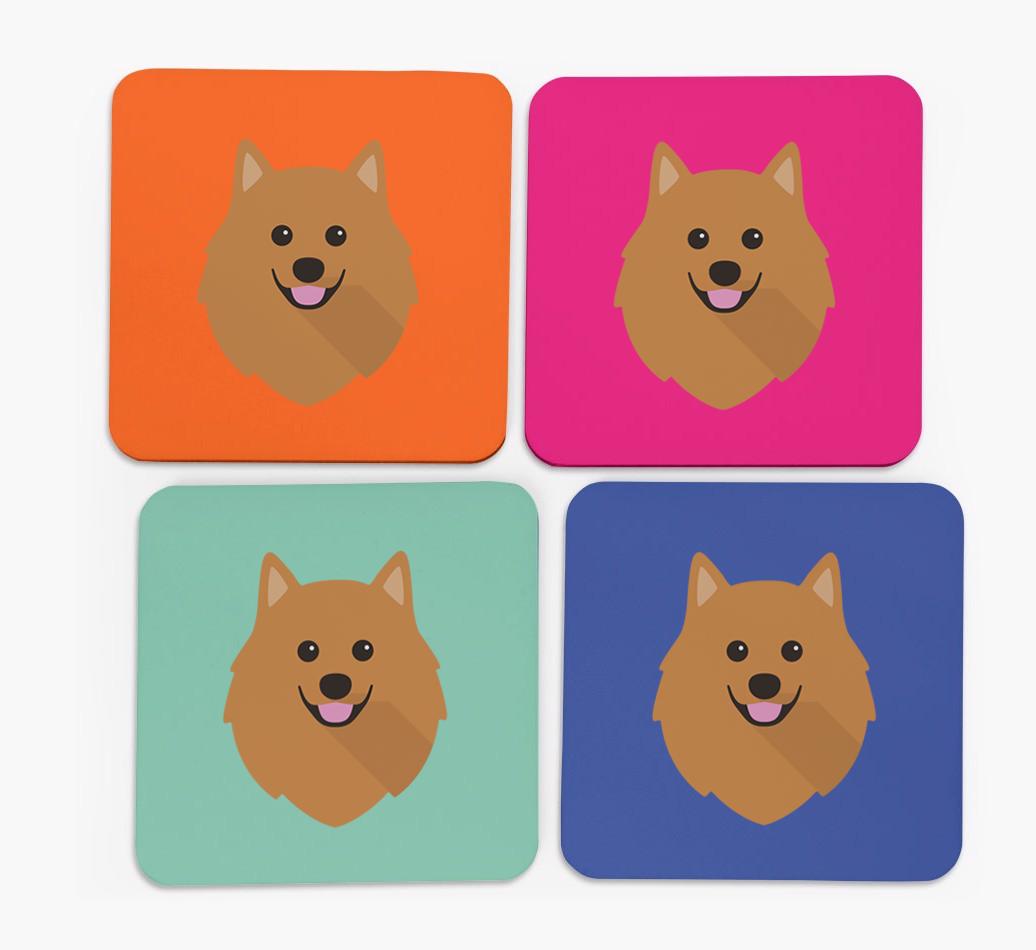 {breedCommonName} Icon Coasters 4 pack