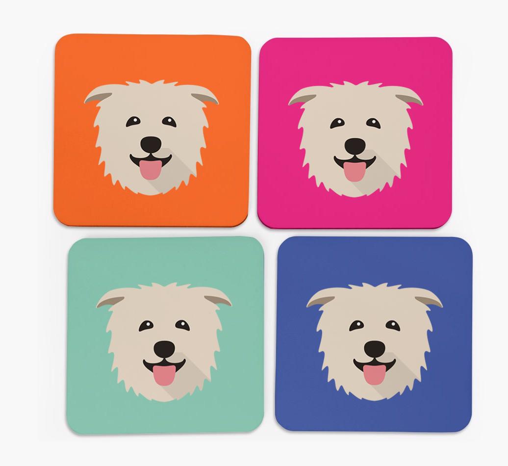 {breedCommonName} Icon Coasters 4 pack