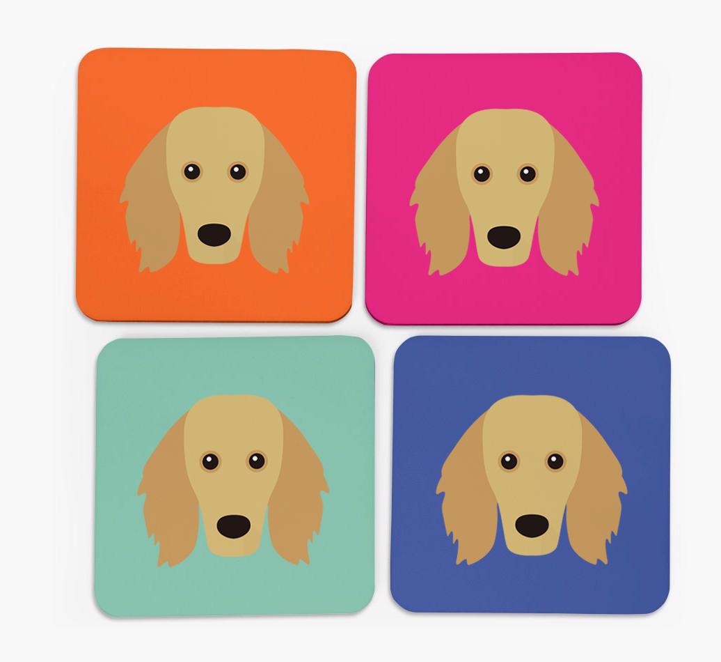 {breedCommonName} Icon Coasters 4 pack