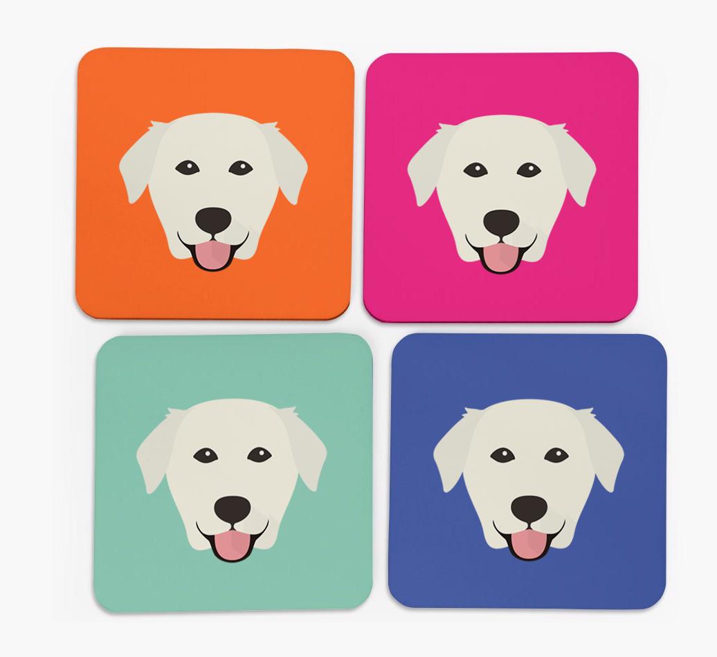 {breedCommonName} Icon Coasters 4 pack