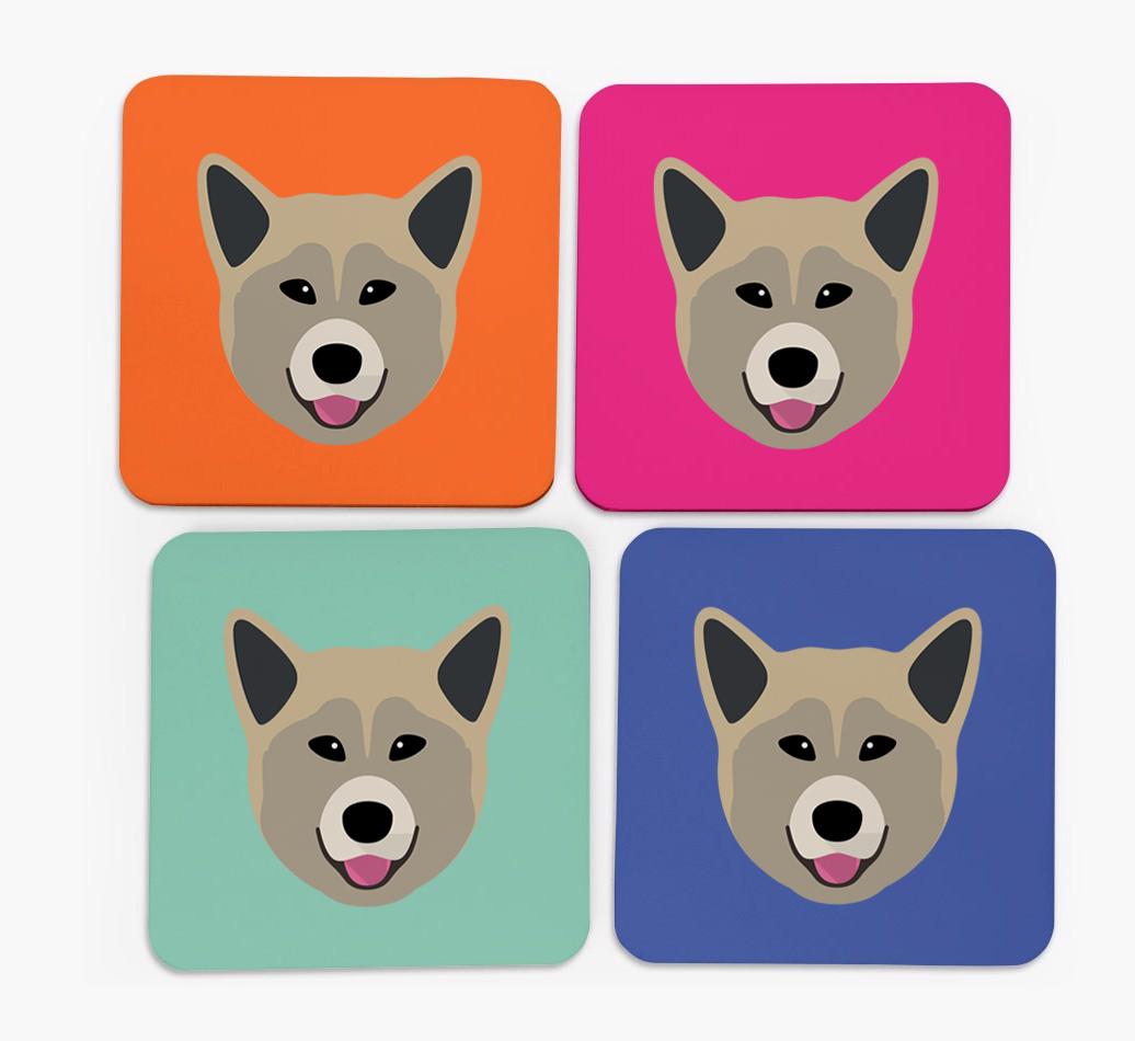 {breedCommonName} Icon Coasters 4 pack