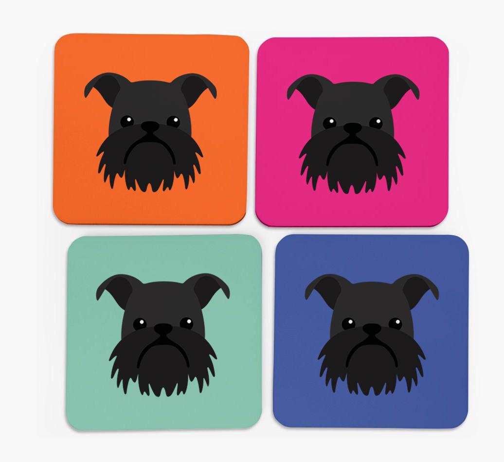 {breedCommonName} Icon Coasters 4 pack