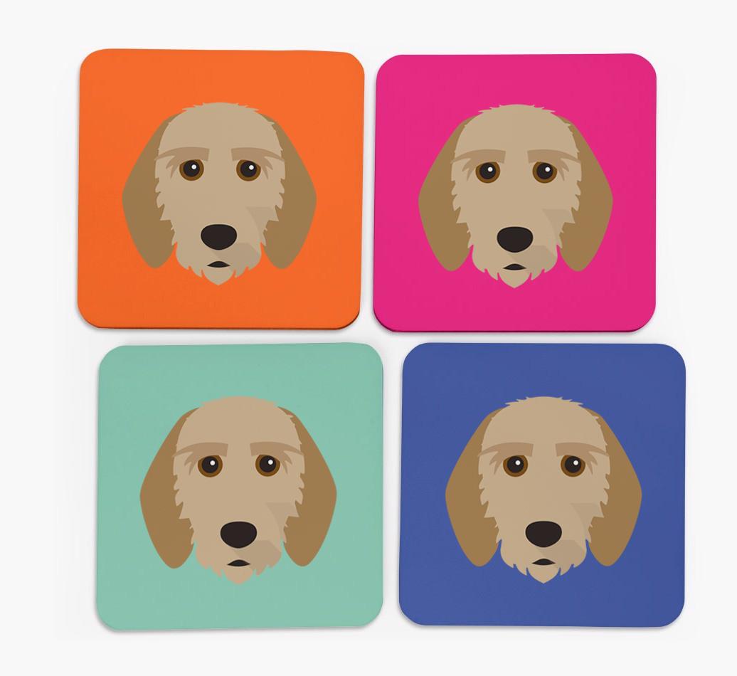 {breedCommonName} Icon Coasters 4 pack