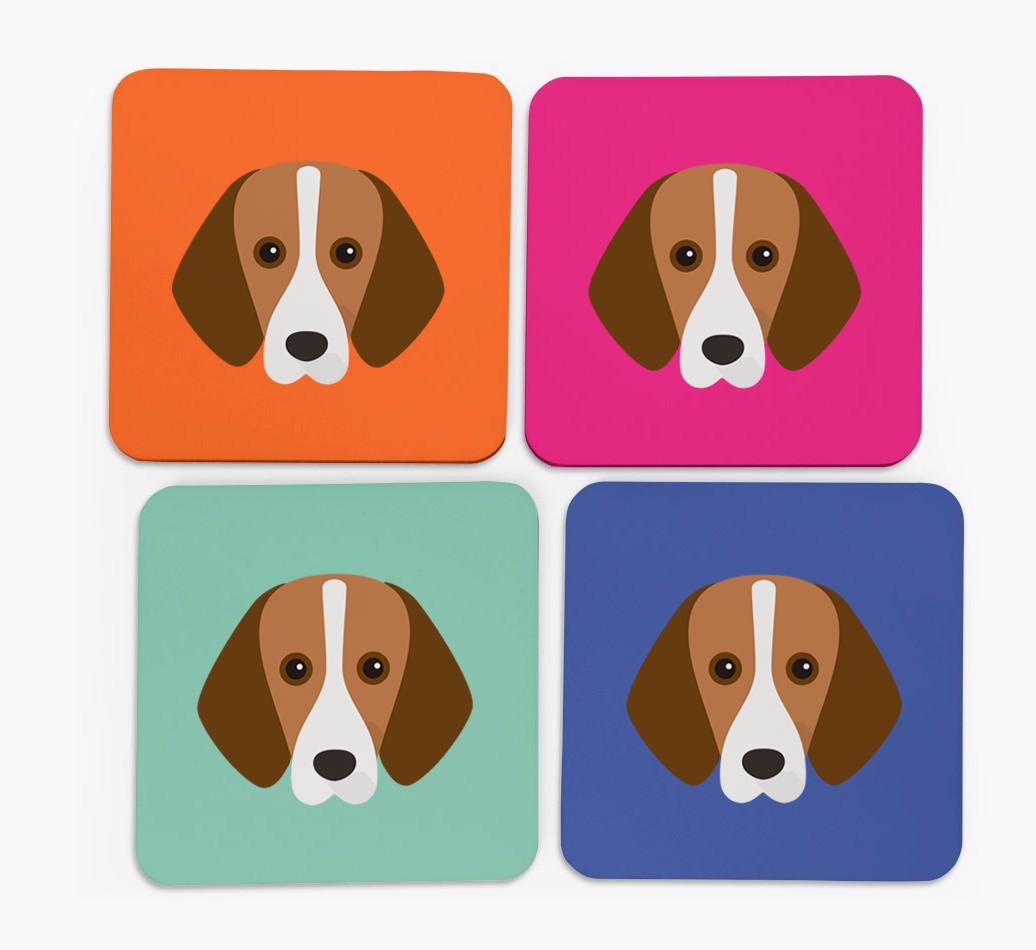 {breedCommonName} Icon Coasters 4 pack