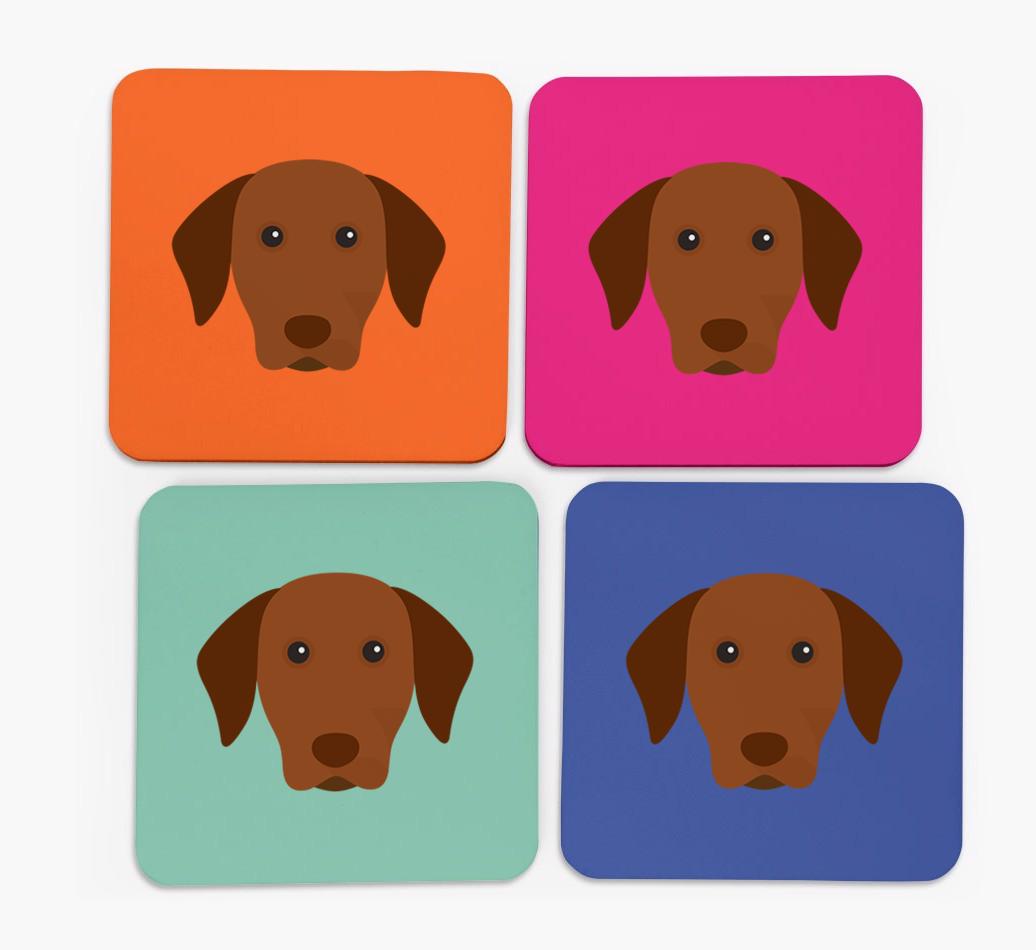 {breedCommonName} Icon Coasters 4 pack