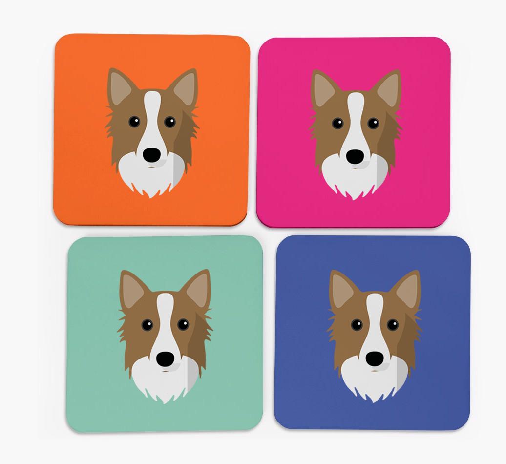 {breedCommonName} Icon Coasters 4 pack