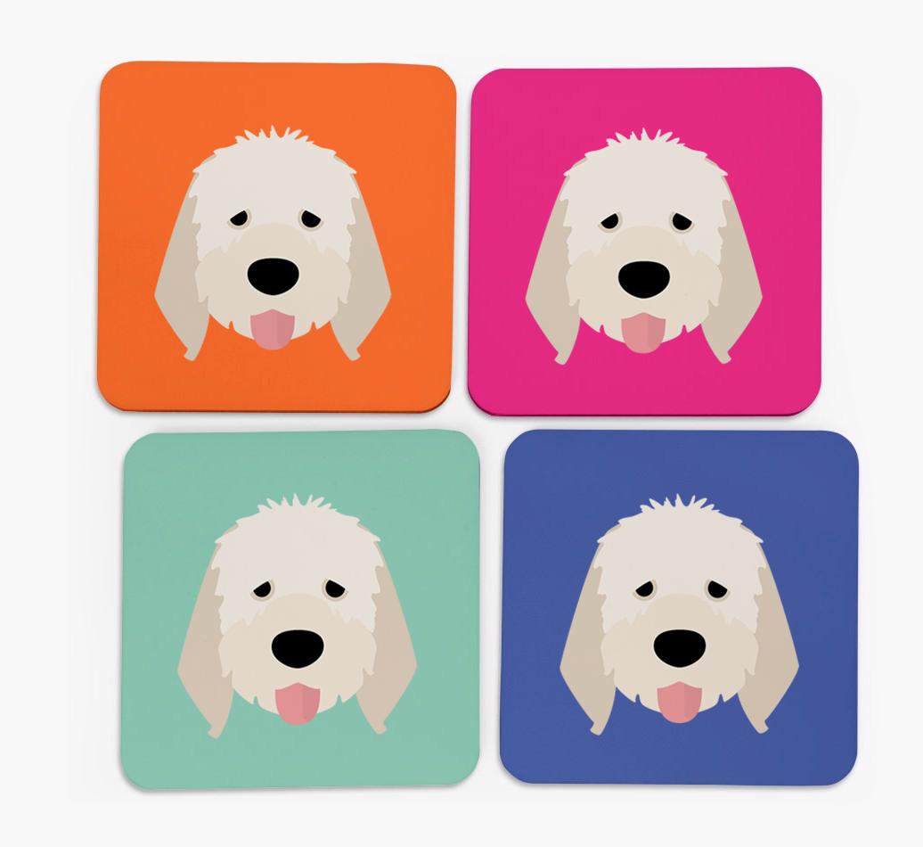 {breedCommonName} Icon Coasters 4 pack